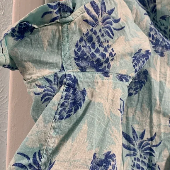 IZOD Saltwater Relaxed Classic Blue Pineapple Button Down - Picture 5 of 10